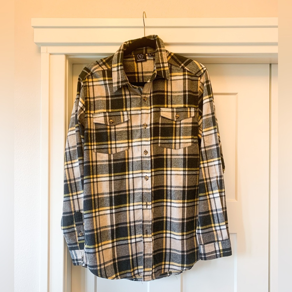 Yellow and black flannel
